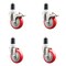 Service Caster 4 Inch 316SS Red Poly Swivel 1-1/2 Inch Expanding Stem Caster Lock Brake, 2PK SS316TTLEX20S414-PPUB-RED-2-S-2-112 - alternate 1
